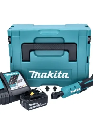 Prix Choc Makita DWR 180 RG1J Visseuse à cliquet sans fil 18 V 47,5 Nm 1/4'' 3/8'' + 1x batterie 6,0 Ah + chargeur + Makpac