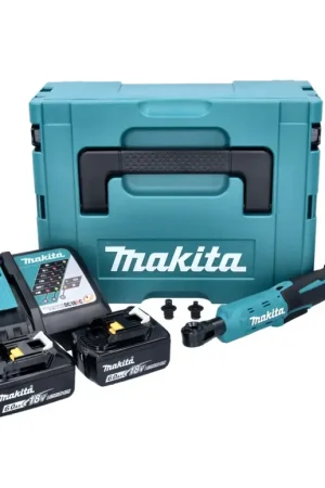 Expédié Aujourd'hui Makita DWR 180 RGJ Visseuse à cliquet sans fil 18 V 47,5 Nm 1/4'' 3/8'' + 2x batterie 6,0 Ah + chargeur + Makpac