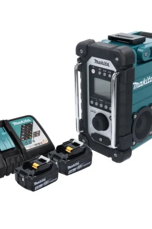Nouvel Arrivage Makita DMR 107 RM radio de chantier à batterie 7,2 - 18 V + 2x batteries 4,0 Ah + chargeur