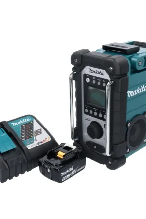 Offre Du Jour Makita DMR107RG1 Radio de chantier sans fil 7,2V -18V + 1x Batterie 6,0Ah + Chargeur