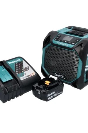 Vente Flash Makita DMR 203 RF1 Haut-parleur Bluetooth sans fil 12 V 18 V IP64 + 1x Batterie 3,0 Ah + Chargeur