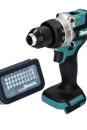 Nouvel Arrivage Maktia DDF 486 Z Perceuse-visseuse sans fil 18 V 130 Nm brushless + Jeu d'embouts - 31 pièces (D-30667)