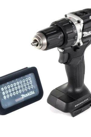 Makita DDF 484 ZB perceuse-visseuse sans fil 18 V 54 Nm sans balais noir + jeu d'embouts 31 pièces (D-30667) Bon Plan