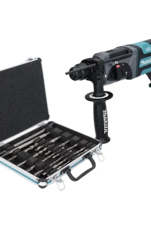 Bon Plan Makita DHR 241 Z Marteau perforateur sans fil 18 V 2,0 J SDS plus + 13 pces set de forets et burins - sans batterie, sans chargeur