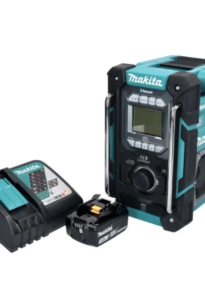 Makita DMR 301 RF1 Radio de chantier sans fil 12 V maxi - 18 V DAB / DAB+ / Bluetooth + 1x batterie 3,0 Ah + chargeur Vente Directe