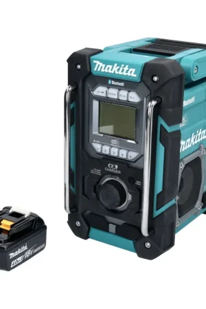 Offre Du Jour Makita DMR 301 M1 Radio de chantier sans fil 12 V max - 18 V DAB / DAB+ / Bluetooth + 1x batterie 4,0 Ah - sans chargeur