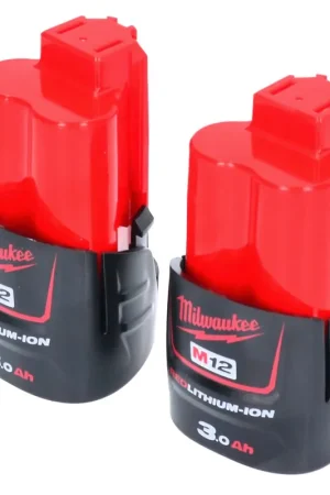 Milwaukee Kit de batterie 2x M12 B3 12 V 3,0 Ah / 3000 mAh Li-Ion ( 2x 4932451388 ) Prix Cassé