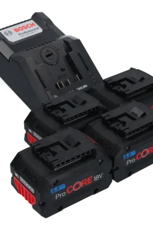 Bosch Kit de démarrage - 4x Batteries GBA ProCORE 18 V 8,0 Ah (4x 1600A016GK) + Chargeur GAL 18V-160 C (1600A019S5) Commander Maintenant