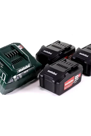 Prix Réduit Metabo Set de base 3x bloc batterie Li-Power 18 V 4,0 Ah CAS Li-Ion + chargeur ASC 55 ( 685049000 )