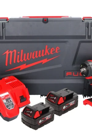 Acheter En Ligne Clé à chocs sans fil Milwaukee M18 FIW2F12-602X 18 V 339 Nm 1/2" brushless + 2x batterie 6,0 Ah + chargeur + boîtier HD