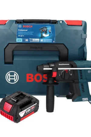 Bosch GBH 18V-21 Professional Marteau perforateur sans fil 18 V 2,0 J Brushless + 1x batterie 4,0 Ah + L-BOXX - sans chargeur Pas Cher