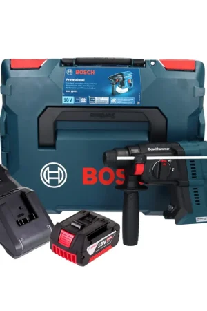 Bosch GBH 18V-21 Professional Marteau perforateur sans fil 18 V 2,0 J Brushless + 1x batterie 5,0 Ah + chargeur + L-BOXX Offre Exclusive