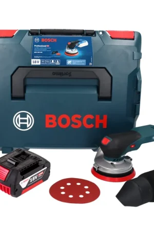 Bosch GEX 18V-125 Professional Ponceuse excentrique sans fil 18 V 125 mm Brushless + 1x batterie 4,0 Ah + L-BOXX - sans chargeur Vente Directe