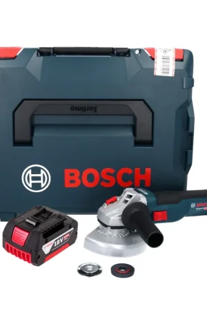 Bosch GWS 18V-10 Professional Meuleuse angulaire sans fil 18 V 125 mm Brushless + 1x batterie 5,0 Ah + L-Boxx - sans chargeur Quantité Limitée