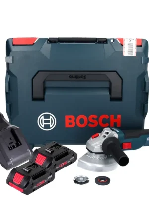 Bosch GWS 18V-10 Professional Meuleuse angulaire sans fil 125mm Brushless 18V + 2x Batteries ProCORE 4,0 Ah + Chargeur + Coffret Dernière Chance