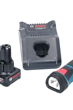 Affaire À Saisir Lampe sur batterie Bosch GLI 12V-80 Professional 12 V 80 lumens + 1x batterie 6,0 Ah + chargeur
