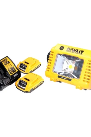 Expédition Rapide DeWalt DCL 077 D2 Lampe de travail LED sans fil 12 V 18 V 2000 lm IP54 + 2x batterie 2,0 Ah + chargeur
