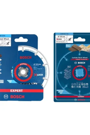 Produit De Marque Bosch X-LOCK Set de Disques à tronçonner Diamant Métal + Carbure Multi Wheel 125 x 22,23mm (061599761M)