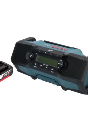 Jusqu'à Épuisement Des Stocks Bosch GPB 18V-2 SC Radio de chantier professionnelle sur batterie 18 V DAB+ Bluetooth AUX + 1x batterie 4,0 Ah - sans chargeur