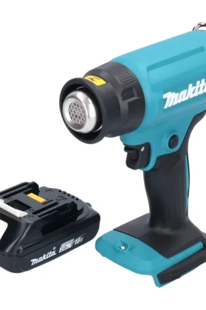 Makita DHG 180 A1 Pistolet air chaud sans fil 18 V 550 C + 1x batterie rechargeable 2,0 Ah - sans kit chargeur Retour Gratuit