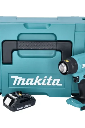 Makita DHG 180 A1J Pistolet air chaud sans fil 18 V 550 C + 1x batterie rechargeable 2,0 Ah + Makpac - sans kit chargeur Vente Flash