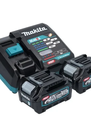 Kit source d'alimentation Makita 2x batterie BL 4020 40 V max. 2,0 Ah XGT (2x 191L29-0) + chargeur DC 40 RA (191E07-8) Dernière Chance