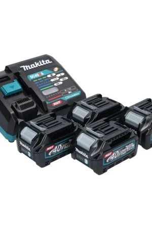 Kit source d'alimentation Makita 4x batterie BL 4020 40 V max. 2,0 Ah XGT (4x 191L29-0) + chargeur DC 40 RA (191E07-8) Meilleure Vente