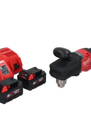 Perceuse d'angle sur batterie Milwaukee M18 CRAD2-602 18 V 30 Nm sans balai + 2x batteries 6,0 Ah + chargeur Solde