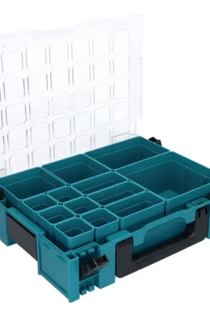 Makita MAKPAC 1 Organizer Mallette pour petites pièces 395 x 295 x 110 mm ( 191X80-2 ) avec 13x inserts de boîte Super Prix