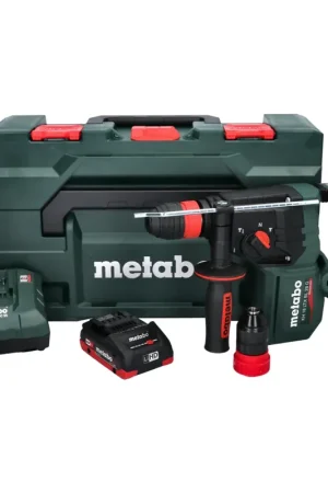 Offre Limitée Metabo KH 18 LTX BL 28 Q Marteau perforateur sans fil 18 V 3 J SDS plus Brushless + 1x batterie 4,0 Ah + chargeur + metaBOX