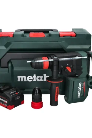 Prix Promo Metabo KH 18 LTX BL 28 Q Marteau perforateur sans fil 18 V 3 J SDS plus Brushless + 1x batterie 8,0 Ah + metaBOX - sans chargeur