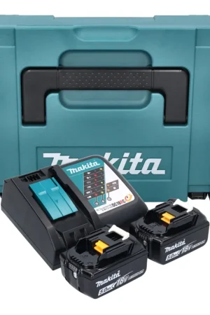 Makita Power Source Kit 18 V avec 2x BL 1850 B batterie 5,0 Ah + chargeur rapide DC 18 RC + Makpac ( 197624-2 ) Vente Flash