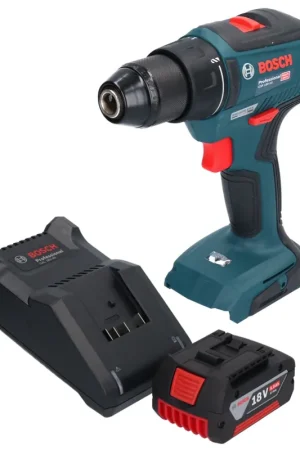 Vente Flash Bosch GSR 18V-55 Professional Perceuse-visseuse sans fil 18 V 55 Nm Brushless + 1x batterie 5,0 Ah + chargeur