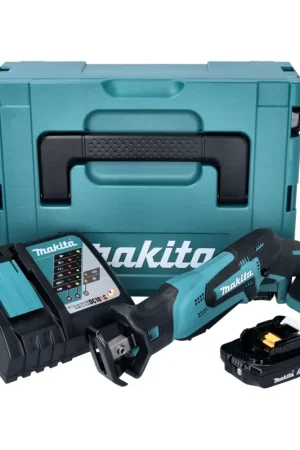 Acheter Direct Makita DJR 185 RA1J Scie sabre réversible sans fil 18 V + 1x batterie 2,0 Ah + chargeur + Makpac