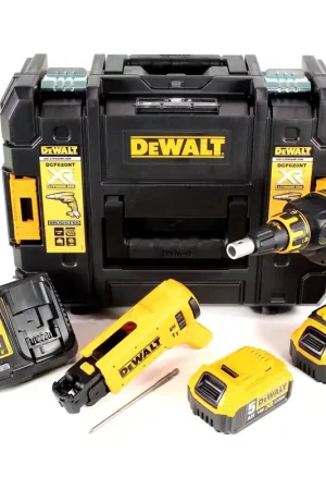 Top Vente DeWalt DCF 620 P2K Visseuse pour cloisons sèches sans fil 18 V 30 Nm Brushless + 2x batterie 5,0 Ah + chargeur + tête de chargeur + TSTAK