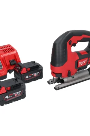 Milwaukee M18 BJS-401 Scie sauteuse sans fil 18V + 2x Batteries 4,0 Ah + Chargeur Super Prix