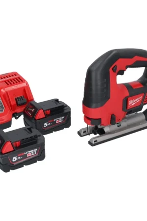 Milwaukee M18 BJS-502 Scie sauteuse sans fil 18 V + 2x batterie 5,0 Ah + chargeur Super Prix