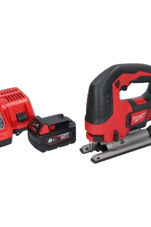 Scie sauteuse à batterie Milwaukee M18 BJS-601 18 V + 1x batterie 6,0 Ah + chargeur Paiement Sécurisé