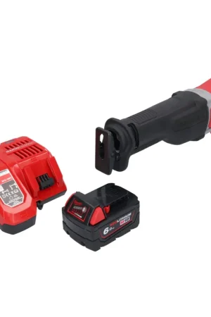 Batterie Milwaukee M18 BSX-601 Scie sabre Recipro 18 V + 1x batterie 6,0 Ah + chargeur Nouvel Arrivage