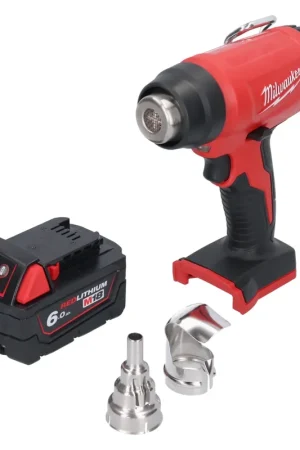 Prix Cassé Souffleur à air chaud sur batterie Milwaukee M18 BHG-601 18 V 470 °C + 1x batterie 6,0 Ah - sans chargeur
