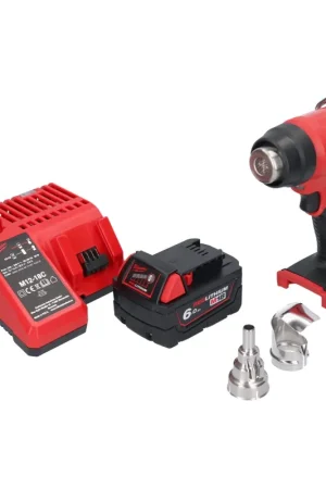 Expédié Aujourd'hui Souffleur à air chaud sur batterie Milwaukee M18 BHG-601 18 V 470 °C + 1x batterie 6,0 Ah + chargeur