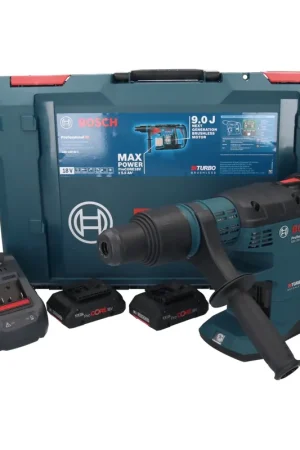 Affaire À Saisir Bosch GBH 18V-40 C Professional Perforateur sans fil 9,0 J 18V - SDS max - BITURBO Brushless + 2x Batteries ProCORE 4,0 Ah + Chargeur + Coffret XL-BOXX