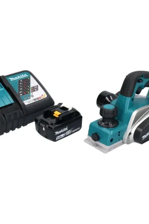 Makita DKP 180 RT1 Rabot sans fil 18 V 82 mm + 1x batterie 5,0 Ah + chargeur Prix Promo