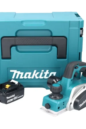 Makita DKP 180 F1J Rabot sans fil 18 V 82 mm + 1x batterie 3,0 Ah + Makpac - sans chargeur Commander Maintenant