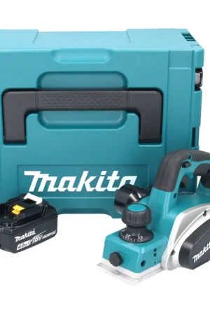 Makita DKP 180 M1J Rabot sans fil 18 V 82 mm + 1x batterie 4,0 Ah + Makpac - sans chargeur Achetez Aujourd'hui