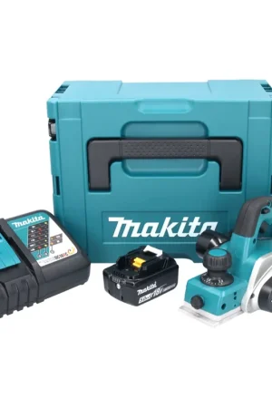 Vente Flash Makita DKP 180 RT1J Rabot sans fil 18 V 82 mm + 1x batterie 5,0 Ah + chargeur + Makpac