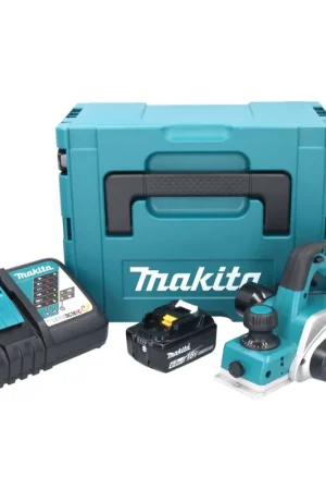 Makita DKP 180 RG1J Rabot sans fil 18 V 82 mm + 1x batterie 6,0 Ah + chargeur + Makpac Livraison Express