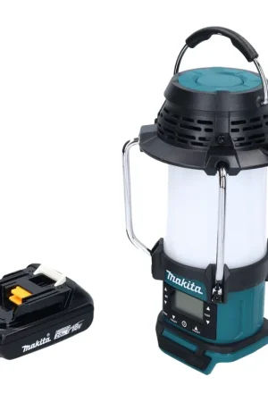 Makita DMR 055 A1 Radio sans fil 18 V FM avec lanterne 360 Lampe de poche + 1x batterie 2,0 Ah - sans chargeur Offre Limitée