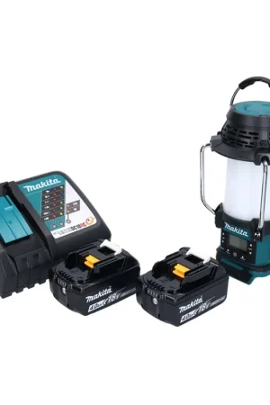 Acheter En Ligne Makita DMR 055 RM Radio sans fil 18 V FM avec lanterne 360 Lampe de poche + 2x batterie 4,0 Ah + chargeur
