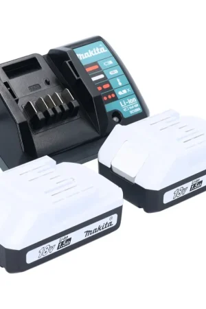 Makita Power Source Kit 2x BL 1815 G 18 V 1,5 Ah / 1500 mAh batterie série G ( 2x 198186-3 ) + chargeur DC 18 WA ( 195423-6 ) Promotion